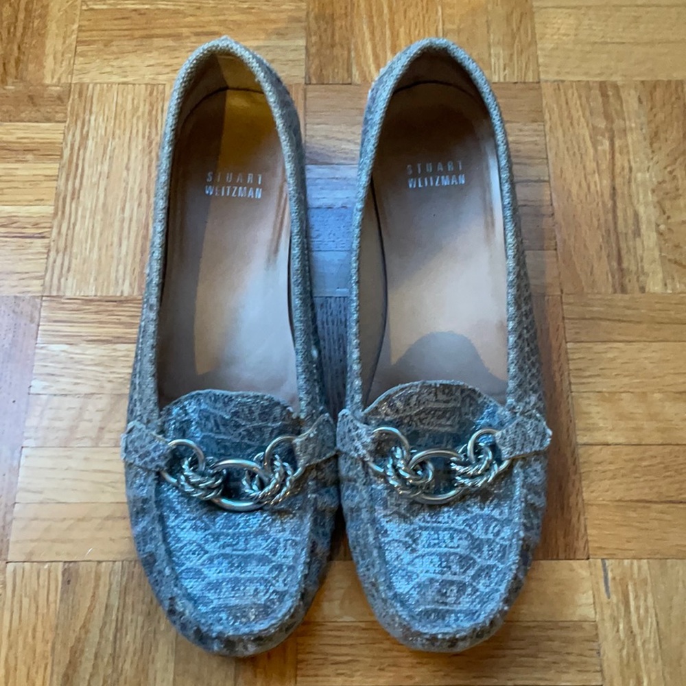 Stuart Weitzman Canvas Snake Loafer